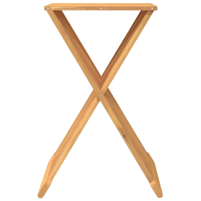 Tabouret assise pliante 40 x 32,5 x 70 cm en bois massif de teck brun DEC026366