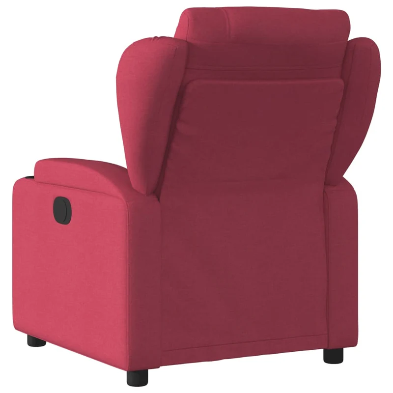 Fauteuil relax TV fonction d'inclinaison électrique très confortable en tissu rouge bordeaux DEC028538
