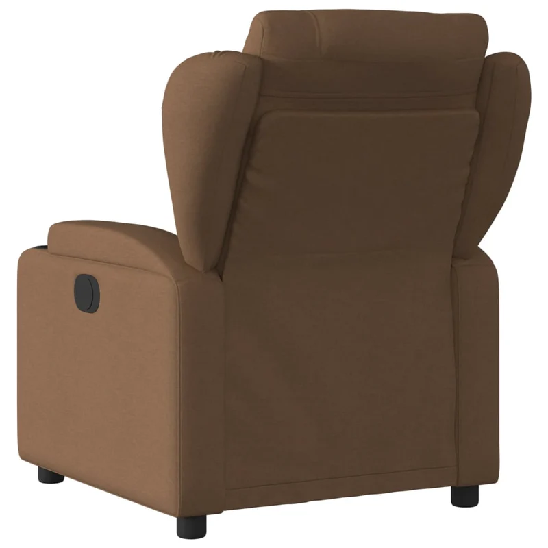 Fauteuil relax TV rembourrage confortable fonction d'inclinaison manuelle en tissu marron DEC028049