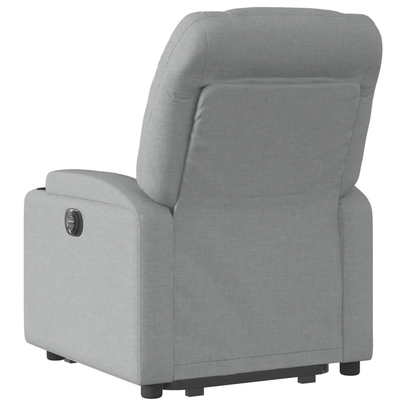 Fauteuil relax TV fonction de levage électrique très confortable en tissu gris clair DEC028317