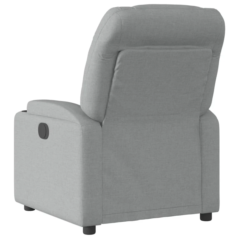 Fauteuil relax TV rembourrage confortable fonction d'inclinaison manuelle en tissu gris clair DEC027887