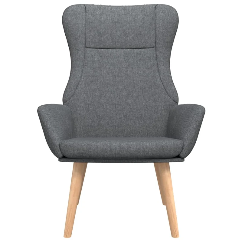 Fauteuil lounge chaise de canapé design moderne en tissu gris foncé DEC026691