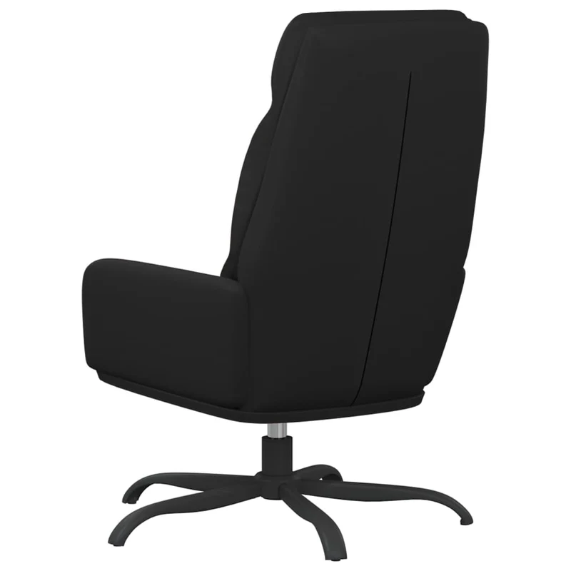 Fauteuil lounge chaise de canapé design moderne en PVC noir cadre métallique DEC026732