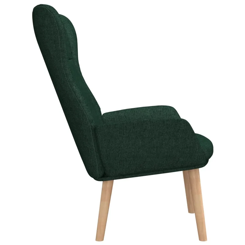 Fauteuil lounge chaise de canapé design moderne en tissu vert foncé DEC026780