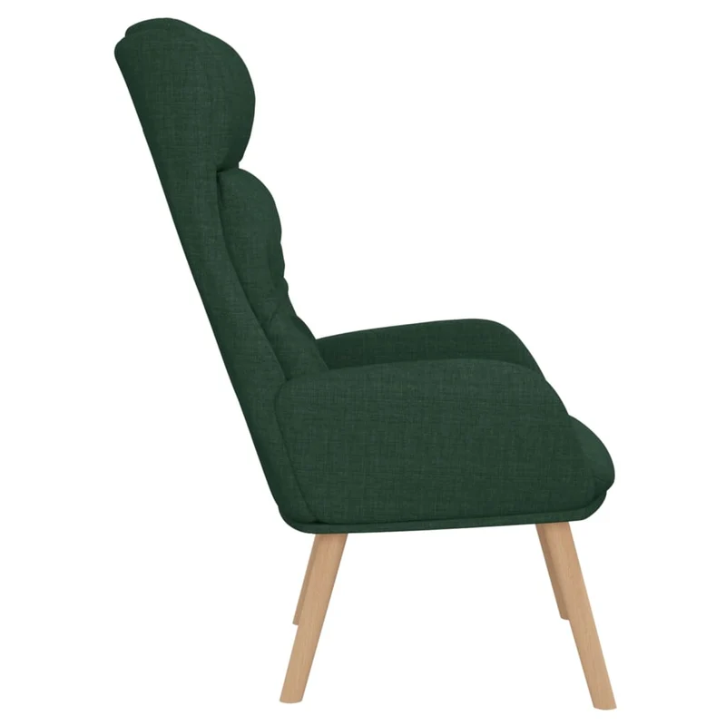 Fauteuil lounge chaise de canapé design moderne en tissu vert foncé DEC026779