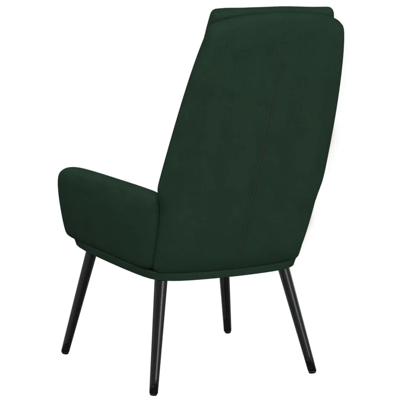 Fauteuil lounge chaise de canapé design moderne en tissu vert foncé DEC026781
