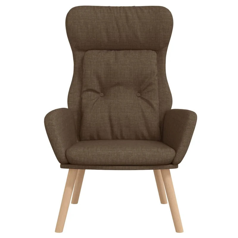 Fauteuil lounge chaise de canapé design moderne en tissu marron DEC026720