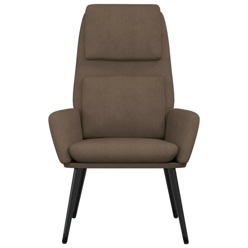 Fauteuil lounge chaise de canapé design moderne en tissu taupe DEC026771