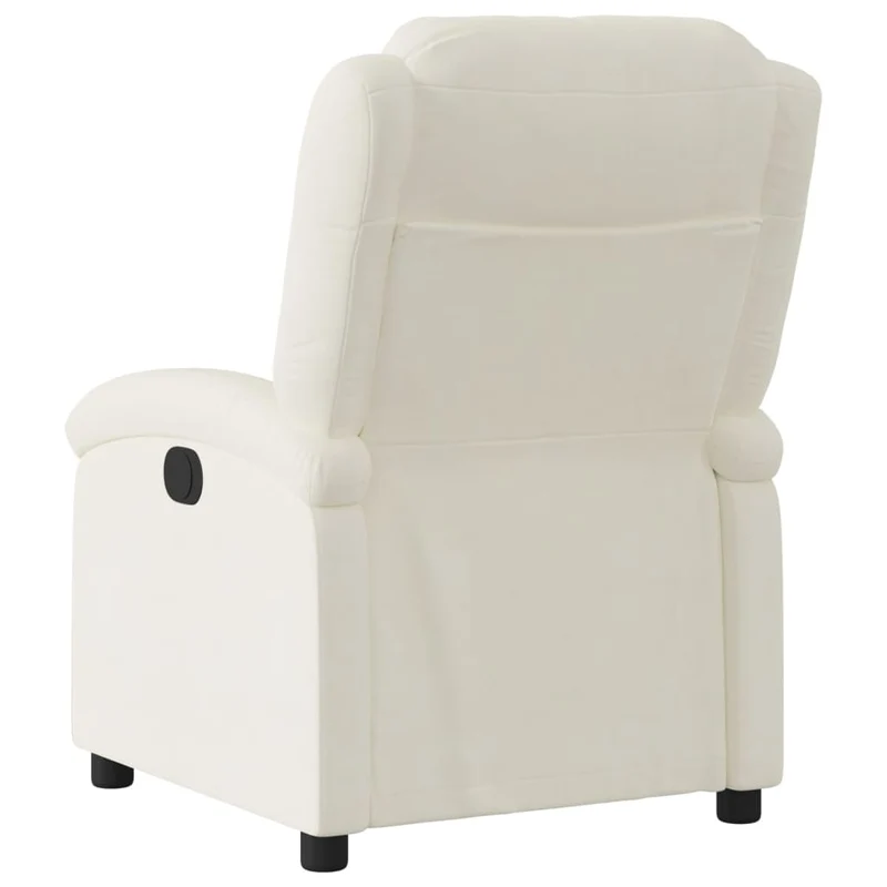 Fauteuil relax TV fonction d'inclinaison électrique très confortable en velours crème DEC028296