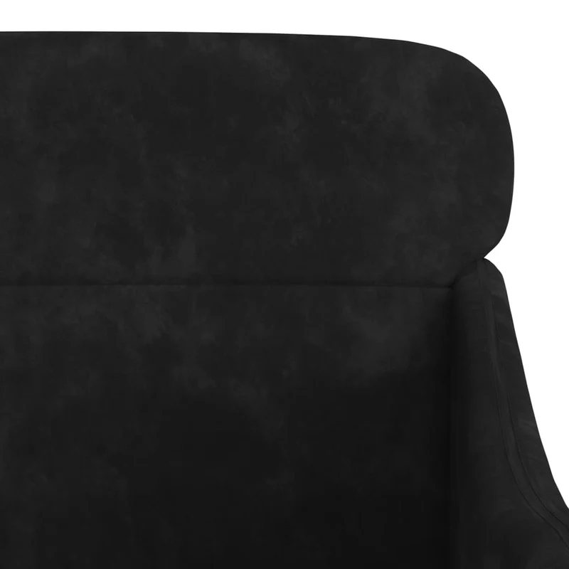 Fauteuil lounge design et moderne 63 x 76 x 80 cm velours noir et métal DEC028649