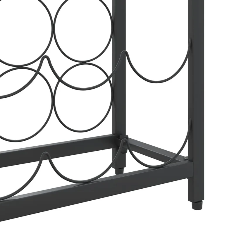 Casier range bouteilles étagère de rangement vin de 57 bouteilles 34 x 18 x 200cm fer forgé noir DEC024280