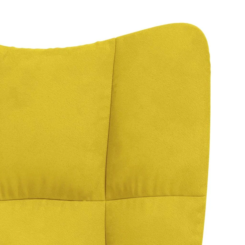 Fauteuil lounge chaise de canapé sur roulettes hauteur réglable design moderne en velours jaune moutarde DEC026715