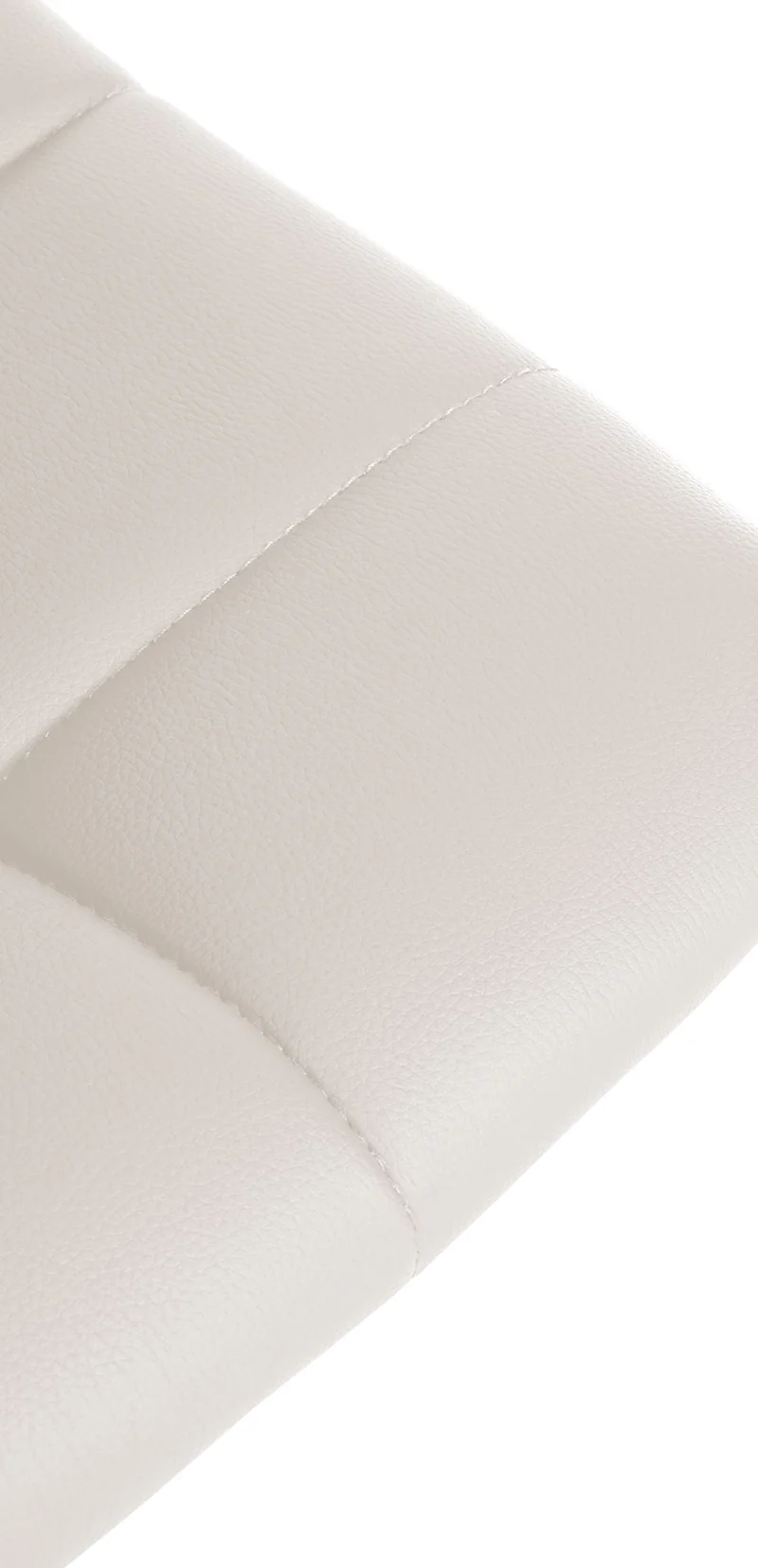 Lot de 2 tabourets de bar en synthétique blanc base métal chromé réglable en hauteur et repose-pieds TDB10642