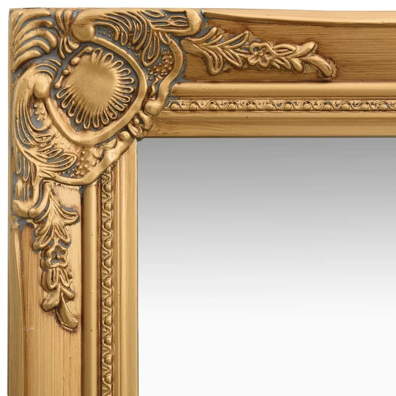 Miroir mural carré style baroque 40x40 cm Doré DEC022847