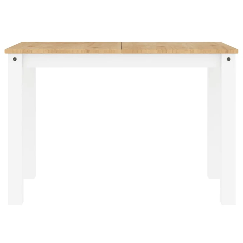 Table de salle à manger design moderne 117 x 60 x 75 cm bois massif de pin blanc et miel DEC036900