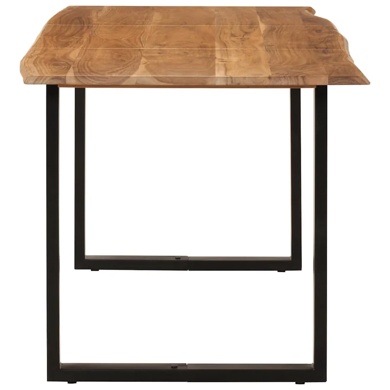 Table de salle à manger design industriel 154 x 80 x 76 cm bois d'acacia et acier DEC036609