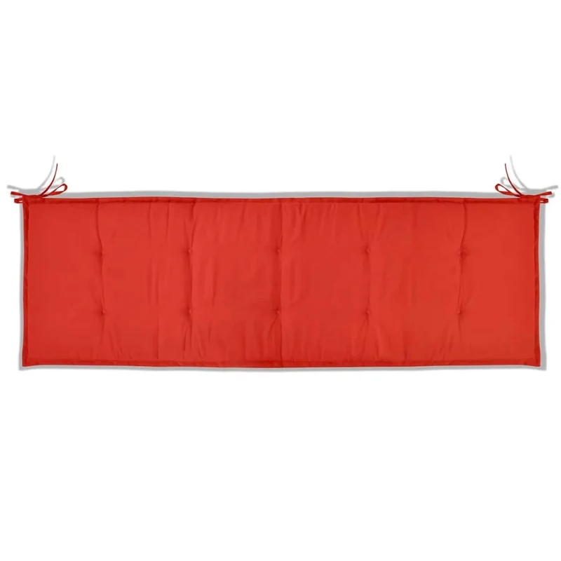 Coussin de banc de jardin 100 % polyester imperméable rouge 150 x 50 x 3 cm DEC021562