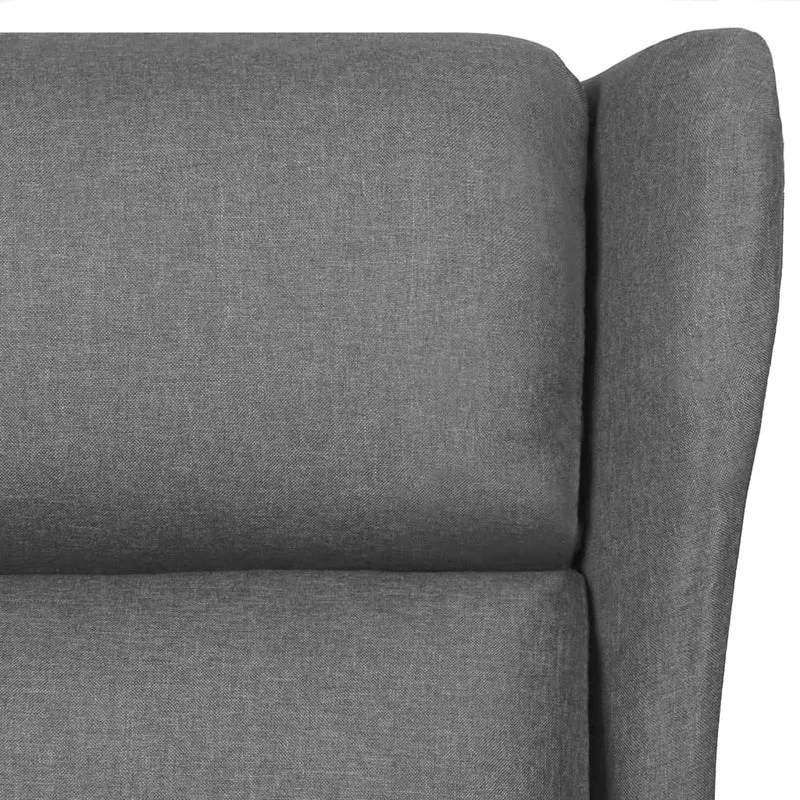 Fauteuil relax TV rembourrage confortable fonction d'inclinaison manuelle en tissu gris clair DEC027892