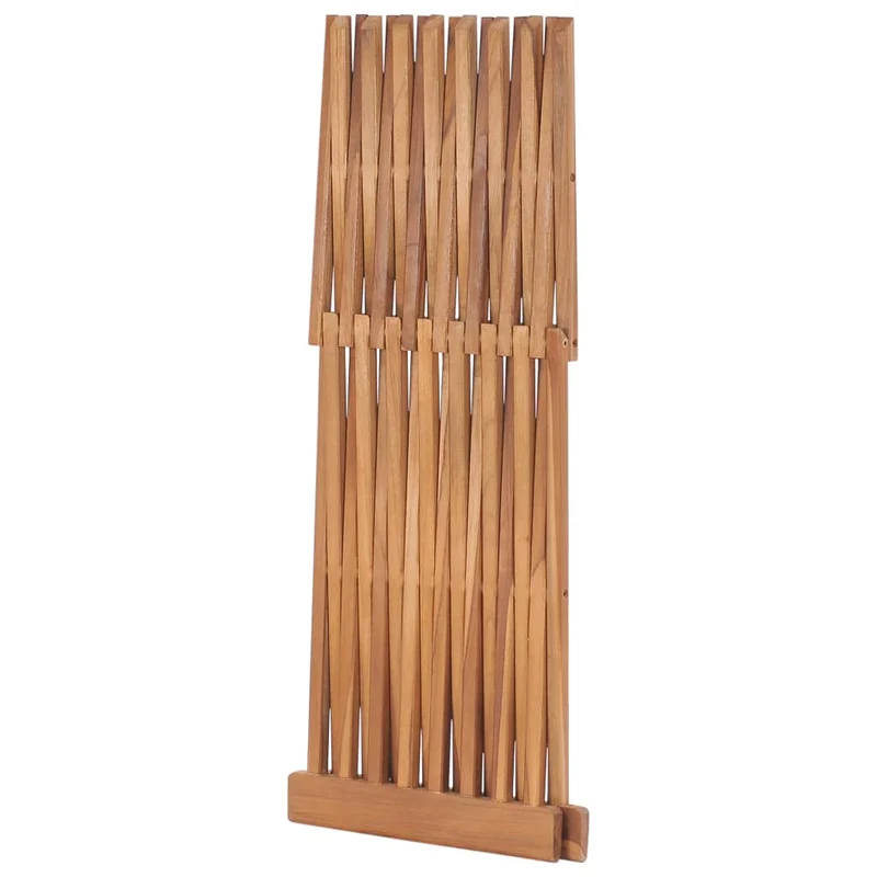 Tabouret assise pliable design simple 40 x 32 x 45 cm bois de teck brun DEC026365