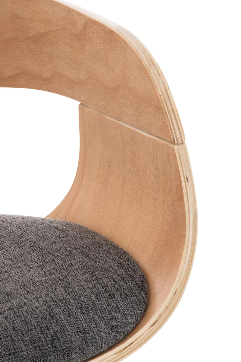 Lot de 2 tabourets de bar design scandinave en tissu gris et structure en bois clair 10_0004257