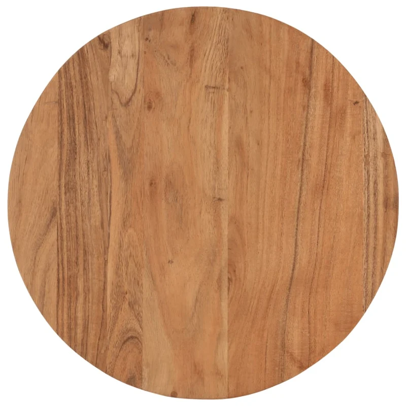 Table d'appoint forme ronde style industriel 45 x 45 x 35 cm bois massif acacia et fer DEC037064