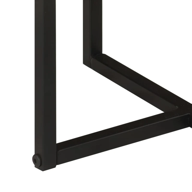 Table d'appoint forme ronde style industriel 45 x 45 x 35 cm bois massif acacia et fer DEC037064