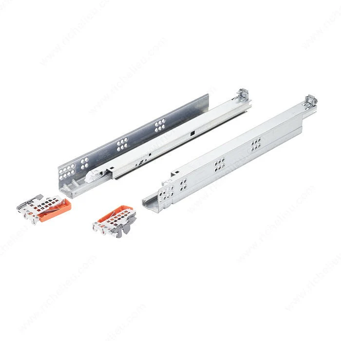 Coulisse dissimulée pleine extension TANDEM 560H à montage en dessous - Paire