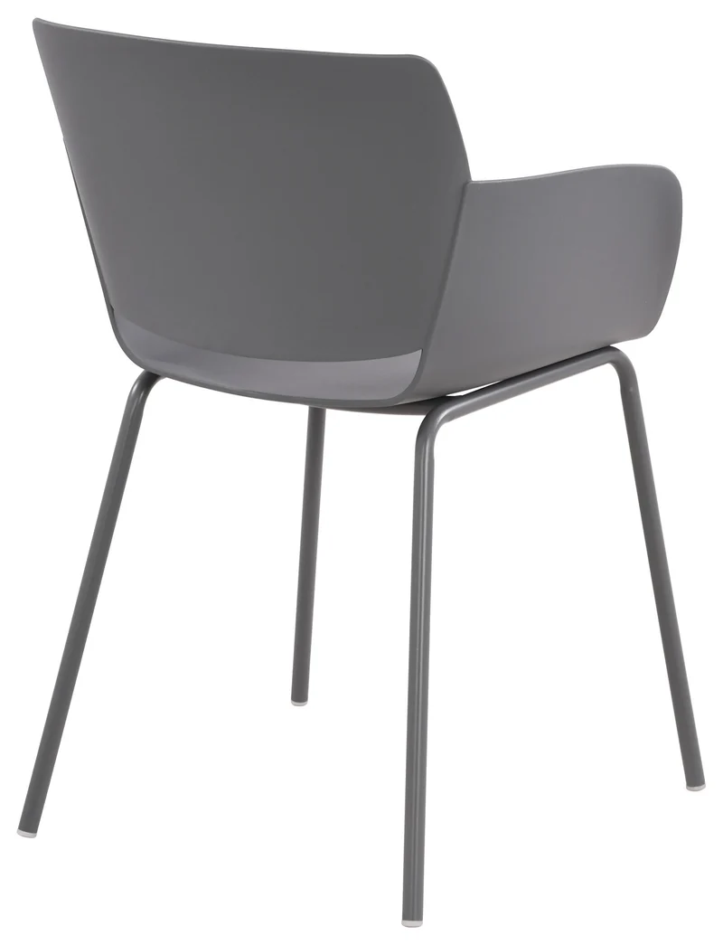 Chaise pour intérieur ou extérieur plastique couleur gris foncé structure acier thermolaqué 10_0007122