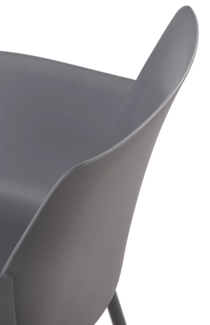 Chaise pour intérieur ou extérieur plastique couleur gris foncé structure acier thermolaqué 10_0007122