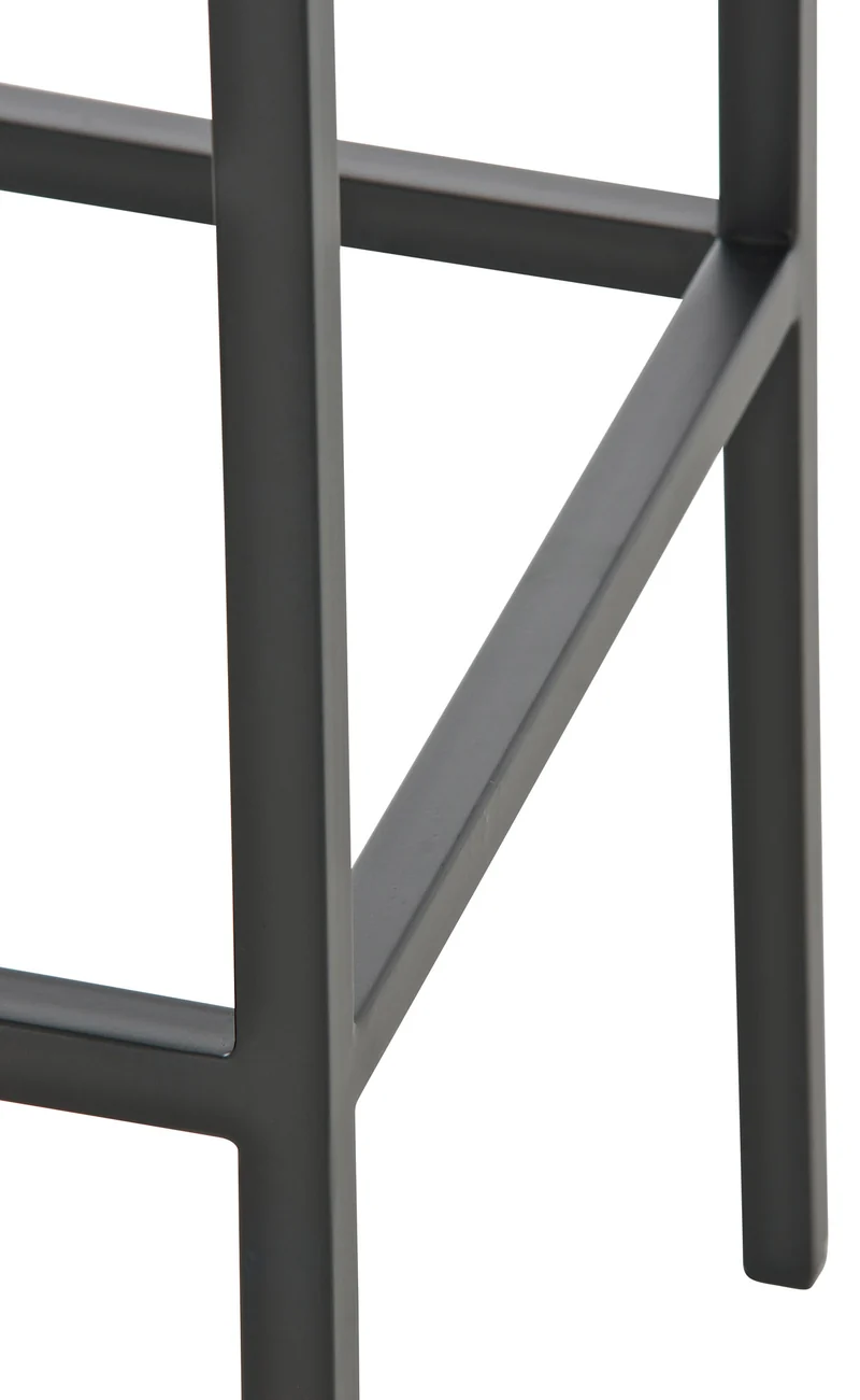 Lot de 2 tabourets de bar avec repose-pieds design simple hauteur 80 cm assise en PVC blanc support en métal noir 10_0004366