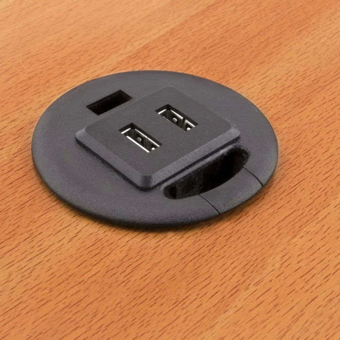 Passe-câble avec 2 ports USB de recharge