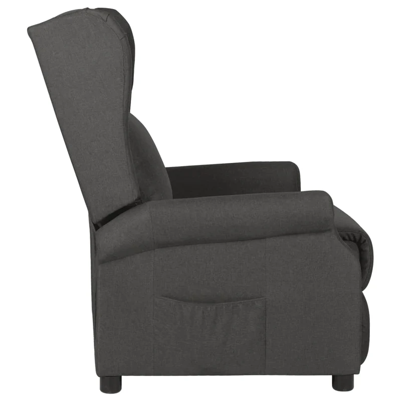 Fauteuil relax TV rembourrage confortable en tissu gris DEC027952