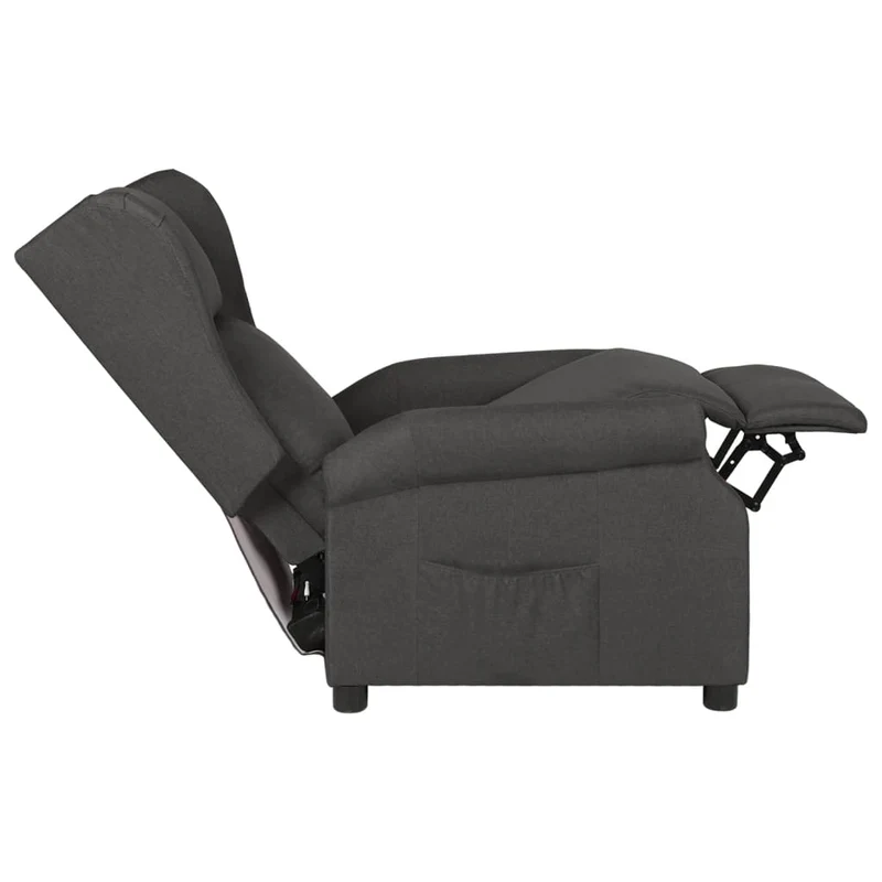 Fauteuil relax TV rembourrage confortable en tissu gris DEC027952