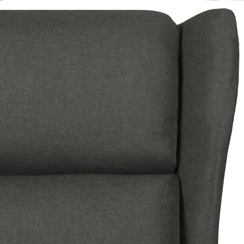 Fauteuil relax TV rembourrage confortable en tissu gris DEC027952