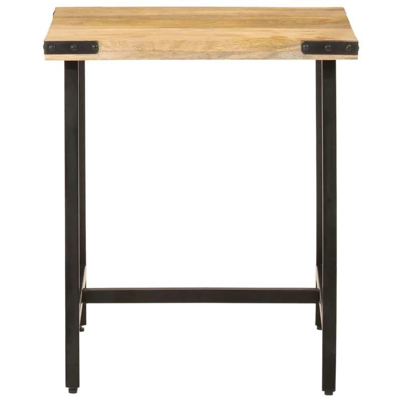 Table d’appoint 45 x 45 x 50 cm en bois massif de manguier et fer DEC032570
