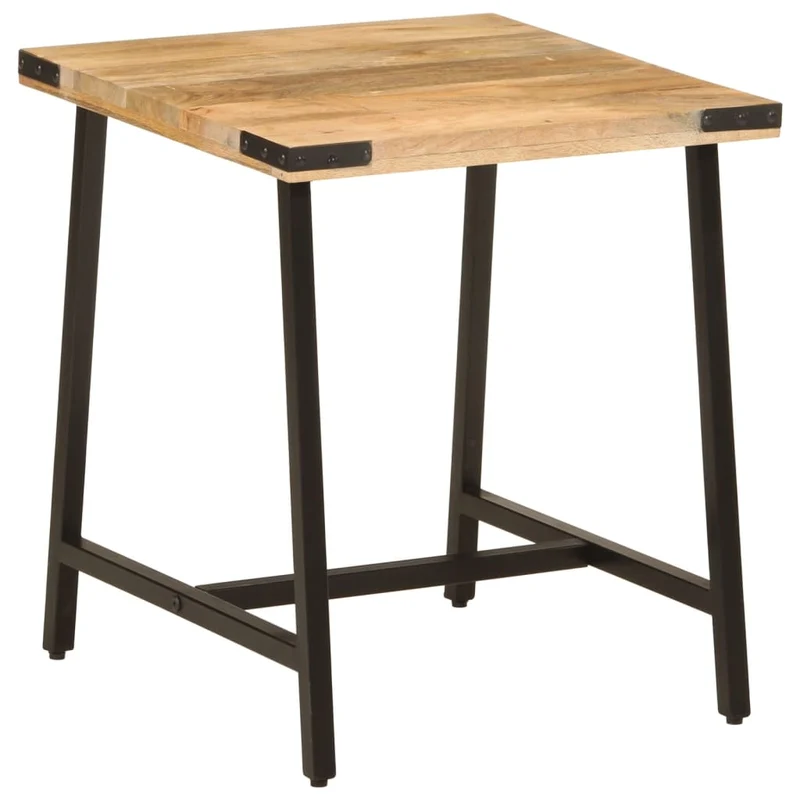 Table d’appoint 45 x 45 x 50 cm en bois massif de manguier et fer DEC032570