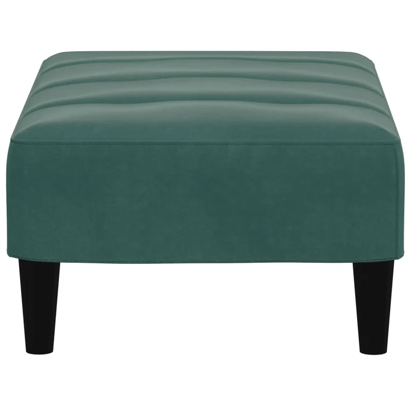 Repose-pieds tabouret 77 x 55 x 31 cm en velours vert DEC030679