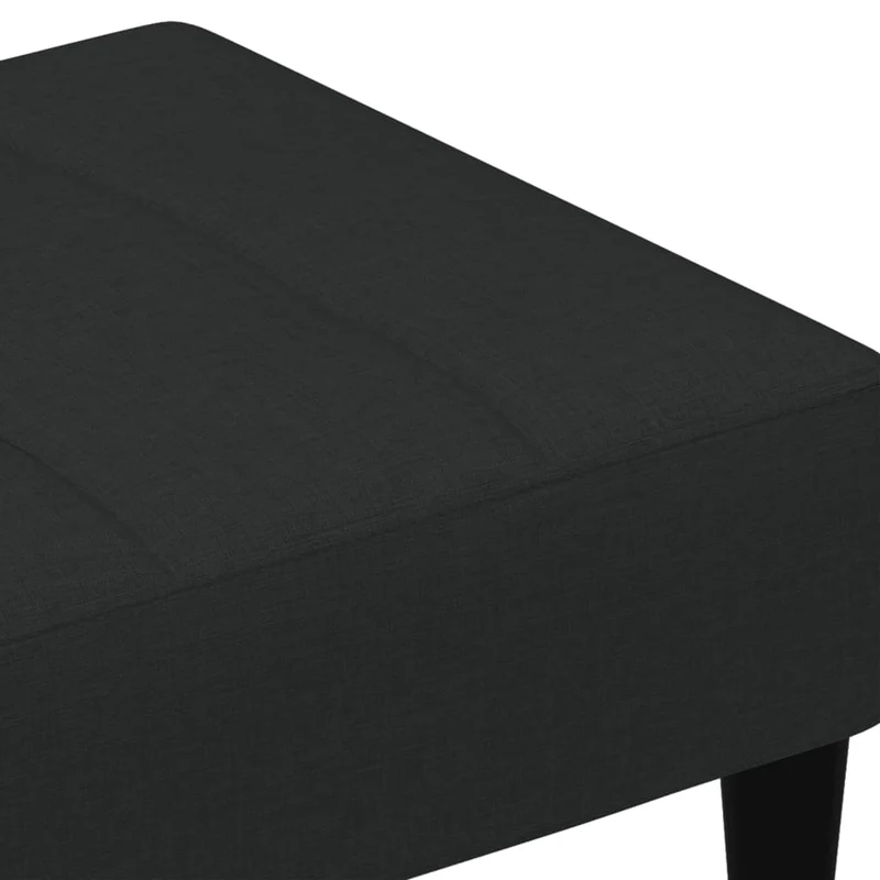 Repose-pieds tabouret 77 x 55 x 31 cm en velours noir DEC030522