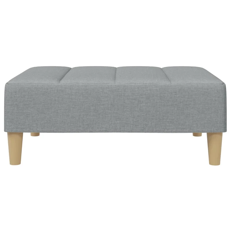 Repose-pieds tabouret bout de lit 77 x 55 x 31 cm en tissu gris DEC030263
