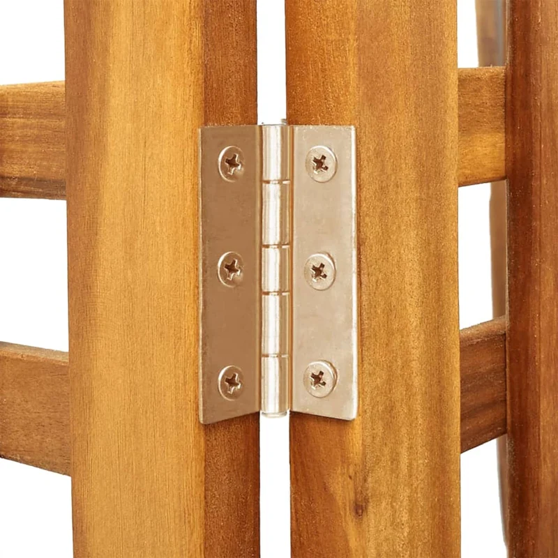 Paravent séparateur de pièce cloison 4 panneaux 162x2x115 cm bois d'acacia marron DEC030820