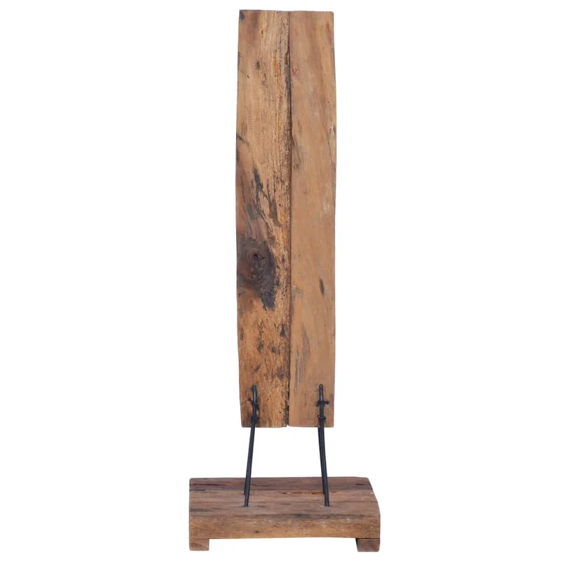 Casier range bouteilles étagère de rangement vin pour 6 bouteilles 35 x 35 x 100 cm teck massif brun DEC024335