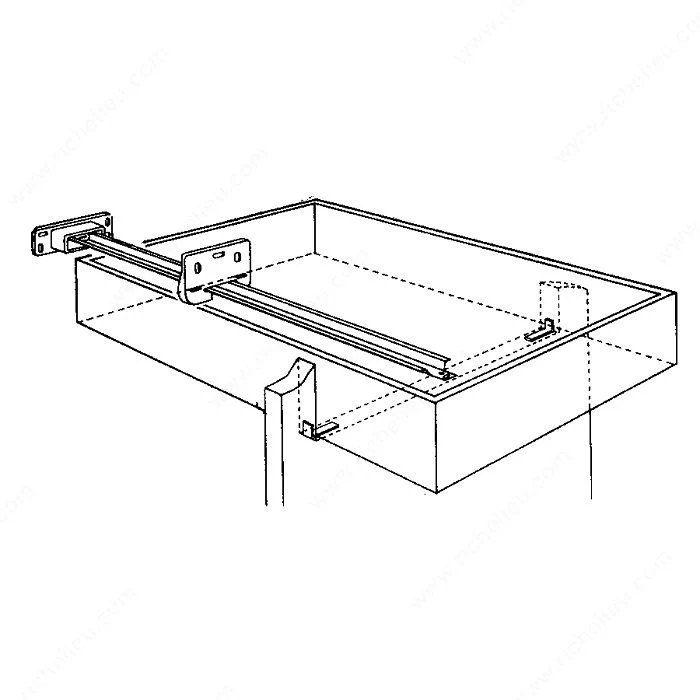 Guide central pour coulisse en métal