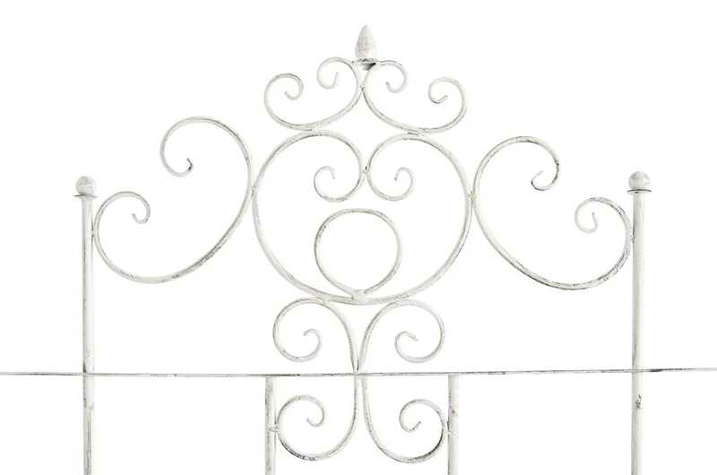 Treillis support pour plantes grimpantes métal blanc vieilli 10_0003894