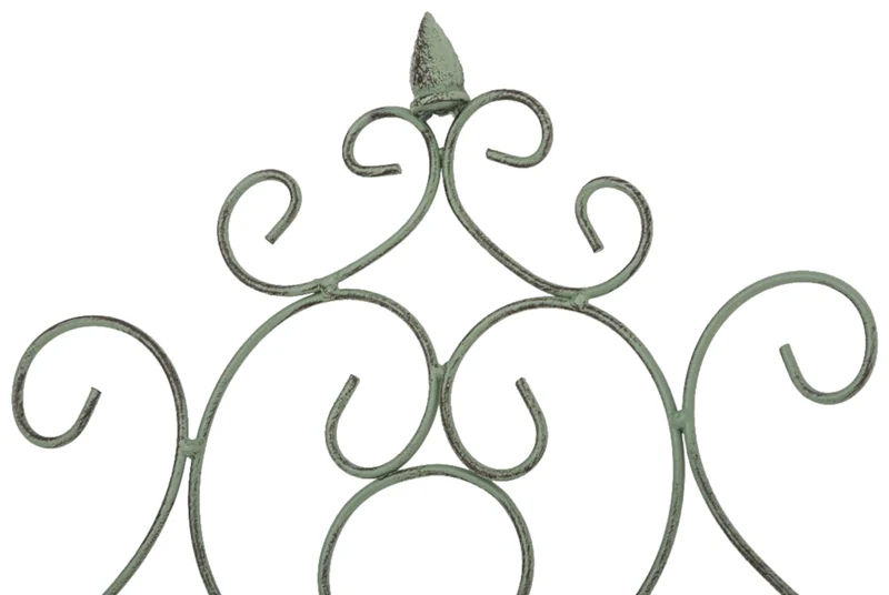 Lot de 2 treillis support pour plantes grimpantes métal vert vieilli 10_0003846
