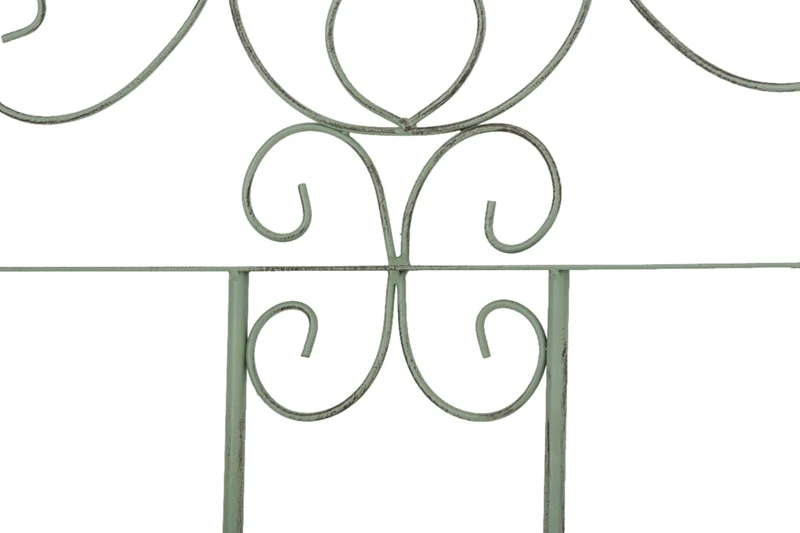 Lot de 2 treillis support pour plantes grimpantes métal vert vieilli 10_0003846