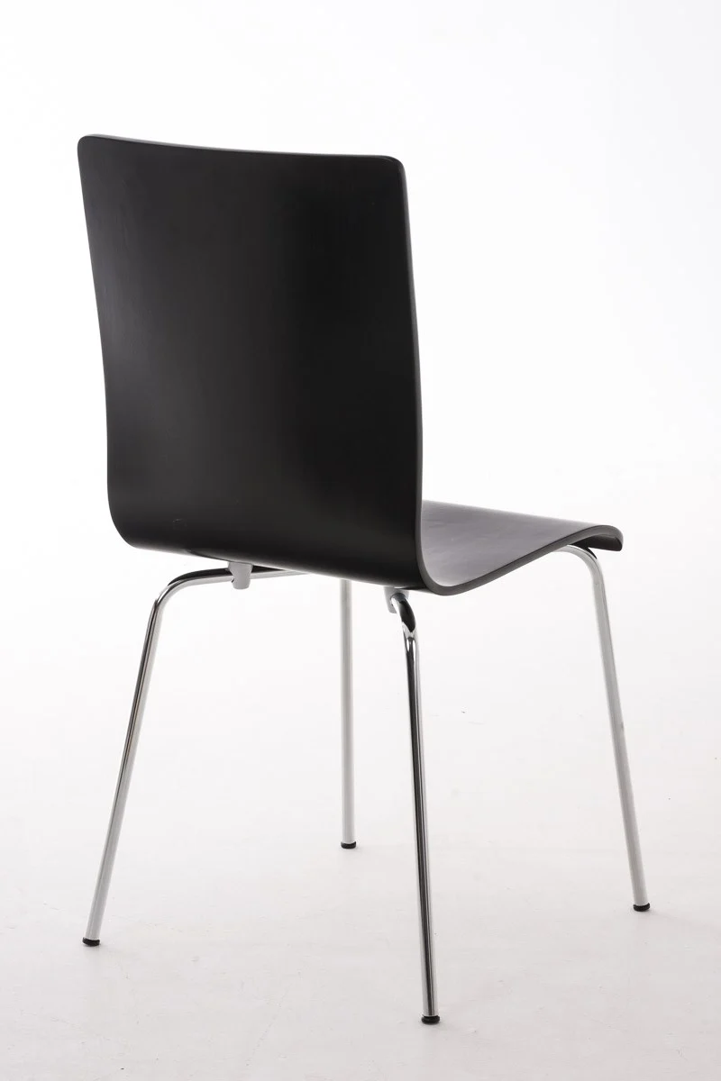 Lot de 4 chaises de cuisine en bois noir et métal CDS10167
