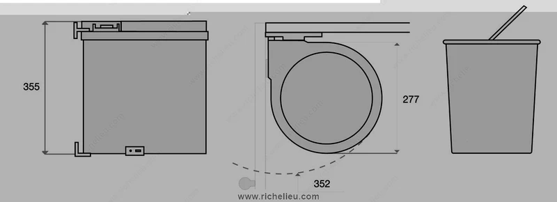 Poubelle de plastique 13 litres