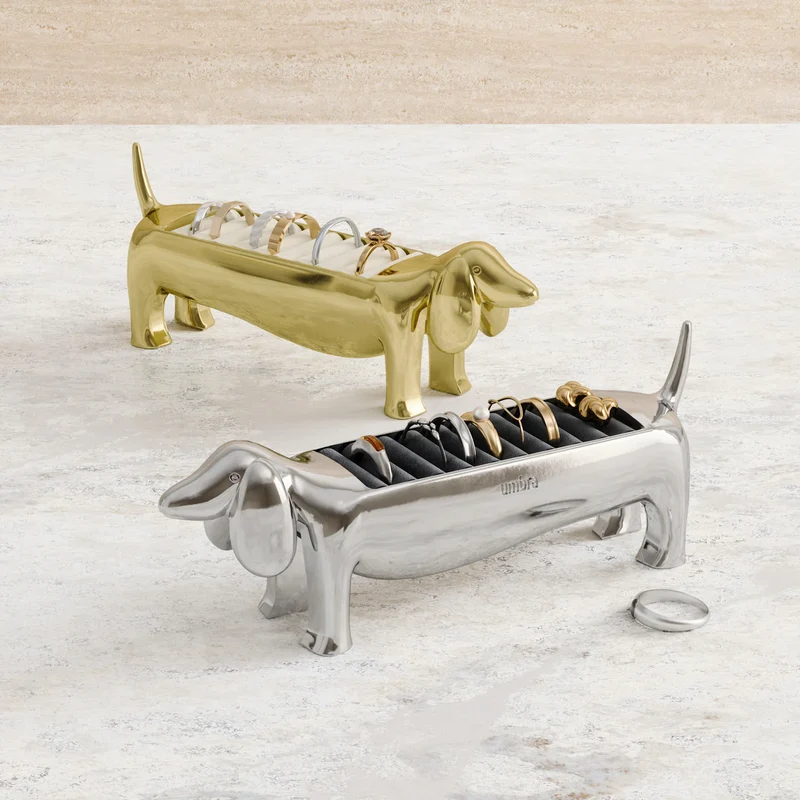 Porte-bagues en forme de teckel Dachsie