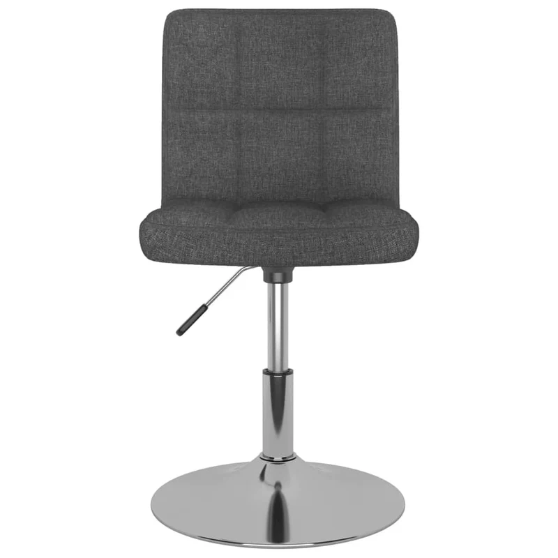 Chaise pivotante de salle à manger x1 en tissu gris foncé et acier chromé DEC025144