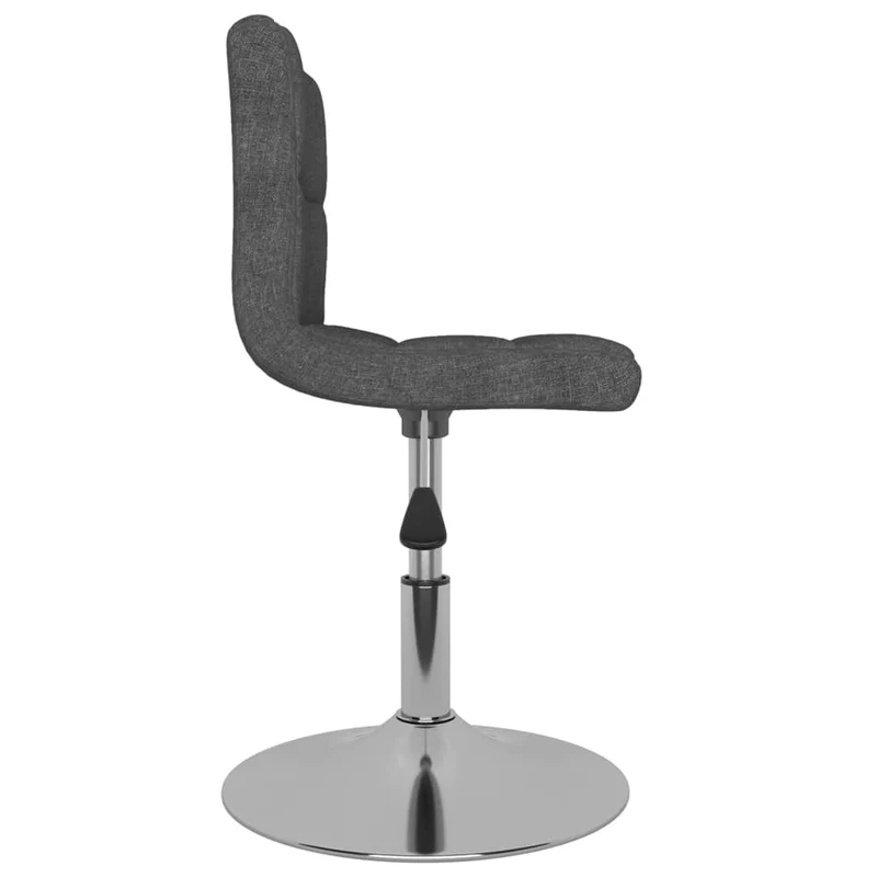 Chaise pivotante de salle à manger x1 en tissu gris foncé et acier chromé DEC025144